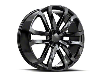 OE Revolution D-37 Gloss Black 6-Lug Wheel; 22x9; 31mm Offset (04-15 Titan)