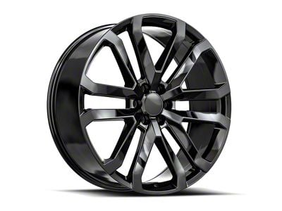 OE Revolution D-37 Gloss Black 6-Lug Wheel; 22x9; 31mm Offset (17-24 Titan)