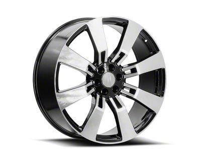 OE Revolution G-02 Gloss Black and Machined 6-Lug Wheel; 22x9; 31mm Offset (04-15 Titan)