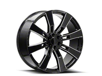 OE Revolution G-02 Gloss Black and Milled 6-Lug Wheel; 24x10; 31mm Offset (04-15 Titan)