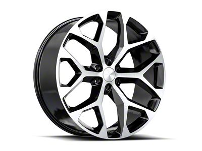 OE Revolution G-09 Gloss Black and Machined 6-Lug Wheel; 24x10; 24mm Offset (04-15 Titan)