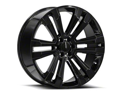 OE Revolution G-10 Gloss Black and Machined 6-Lug Wheel; 22x9; 31mm Offset (04-15 Titan)