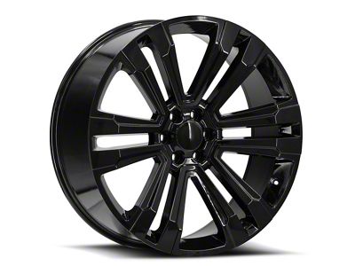 OE Revolution G-10 Gloss Black and Machined 6-Lug Wheel; 24x10; 31mm Offset (04-15 Titan)