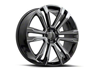 OE Revolution G-10 Gloss Black and Milled 6-Lug Wheel; 22x9; 24mm Offset (17-24 Titan)