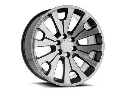 OE Revolution G-12 Gloss Black and Machined 6-Lug Wheel; 24x10; 31mm Offset (17-24 Titan)