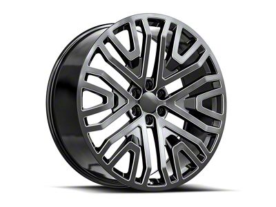 OE Revolution G-14 Gloss Black and Milled 6-Lug Wheel; 24x10; 31mm Offset (17-24 Titan)