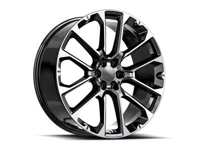 OE Revolution G-40 Gloss Black and Machined 6-Lug Wheel; 24x10; 31mm Offset (17-24 Titan)