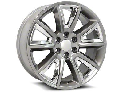 OE Revolution C-08 Silver with Chrome Inserts 6-Lug Wheel; 26x10; 31mm Offset (16-24 Titan XD)