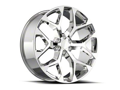 OE Revolution G-09 Nano Chrome 6-Lug Wheel; 22x9; 24mm Offset (16-24 Titan XD)