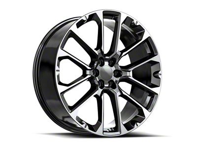 OE Revolution G-40 Gloss Black and Machined 6-Lug Wheel; 22x9; 31mm Offset (16-24 Titan XD)