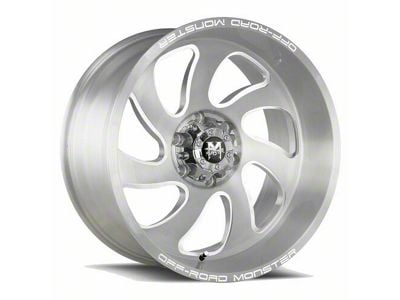 Off-Road Monster M07 Brushed Face Silver 6-Lug Wheel; 20x10; -19mm Offset (04-15 Titan)