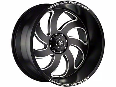 Off-Road Monster M07 Flat Black Milled 6-Lug Wheel; 20x10; -19mm Offset (04-15 Titan)