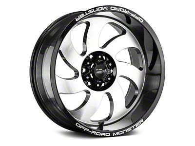 Off Road Monster M07 Gloss Black Machined 6-Lug Wheel; 22x12; -44mm Offset (04-15 Titan)