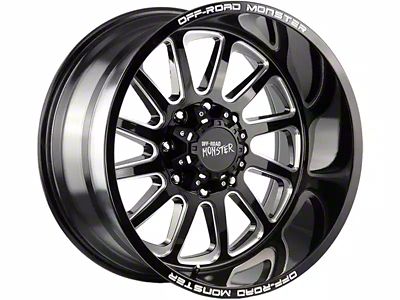 Off-Road Monster M17 Gloss Black Milled 6-Lug Wheel; 20x10; -19mm Offset (04-15 Titan)