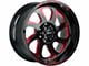 Off-Road Monster M22 Gloss Black Candy Red Milled 6-Lug Wheel; 20x10; -19mm Offset (04-15 Titan)