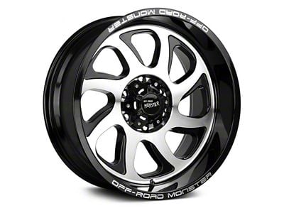 Off Road Monster M22 Gloss Black Machined 6-Lug Wheel; 22x12; -44mm Offset (04-15 Titan)