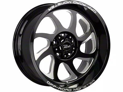 Off-Road Monster M22 Gloss Black Milled 6-Lug Wheel; 20x10; -19mm Offset (04-15 Titan)