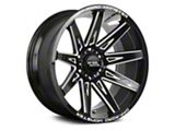 Off Road Monster M25 Gloss Black Milled 6-Lug Wheel; 22x12; -44mm Offset (04-15 Titan)