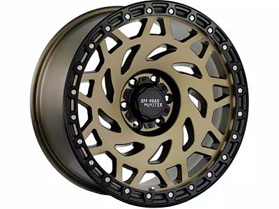 Off-Road Monster M50 Bronze Black Ring 6-Lug Wheel; 20x9.5; -12mm Offset (04-15 Titan)