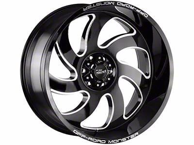 Off-Road Monster M07 Gloss Black Milled 6-Lug Wheel; 20x10; -19mm Offset (05-15 Tacoma)