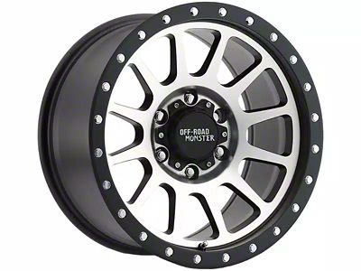 Off-Road Monster M10 Flat Black Machined 6-Lug Wheel; 17x9; 0mm Offset (05-15 Tacoma)