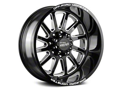 Off Road Monster M17 Gloss Black Milled 6-Lug Wheel; 22x12; -44mm Offset (05-15 Tacoma)