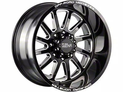 Off-Road Monster M17 Gloss Black Milled 6-Lug Wheel; 17x9; 0mm Offset (05-15 Tacoma)