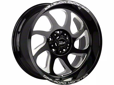 Off-Road Monster M22 Gloss Black Milled 6-Lug Wheel; 20x10; -19mm Offset (05-15 Tacoma)