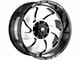 Off-Road Monster M07 Gloss Black Machined 6-Lug Wheel; 20x10; -19mm Offset (10-24 4Runner)