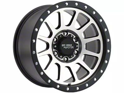 Off-Road Monster M10 Flat Black Machined 6-Lug Wheel; 17x9; 0mm Offset (10-24 4Runner)