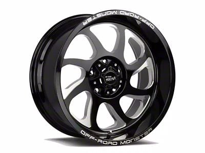 Off-Road Monster M22 Flat Black Milled 6-Lug Wheel; 20x10; -19mm Offset (10-24 4Runner)