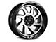 Off Road Monster M22 Gloss Black Machined 6-Lug Wheel; 22x12; -44mm Offset (10-24 4Runner)