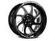 Off Road Monster M22 Gloss Black Milled 6-Lug Wheel; 22x12; -44mm Offset (10-24 4Runner)