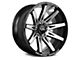 Off Road Monster M25 Gloss Black Machined 6-Lug Wheel; 22x12; -44mm Offset (10-24 4Runner)