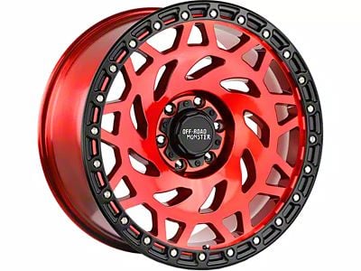 Off-Road Monster M50 Candy Red 6-Lug Wheel; 20x9.5; -12mm Offset (10-24 4Runner)