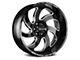 Off Road Monster M07 Gloss Black Milled 6-Lug Wheel; 22x12; -44mm Offset (2024 Tacoma)