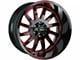 Off-Road Monster M17 Gloss Black Candy Red Milled 6-Lug Wheel; 17x9; 0mm Offset (2024 Tacoma)