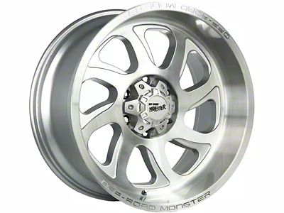 Off-Road Monster M22 Brushed Face Silver 6-Lug Wheel; 20x10; -19mm Offset (2024 Tacoma)