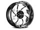 Off Road Monster M07 Gloss Black Machined 6-Lug Wheel; 22x12; -44mm Offset (03-09 4Runner)