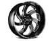 Off Road Monster M07 Gloss Black Milled 6-Lug Wheel; 22x12; -44mm Offset (03-09 4Runner)