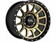 Off-Road Monster M10 Flat Black Machined Bronze 6-Lug Wheel; 17x9; 0mm Offset (03-09 4Runner)