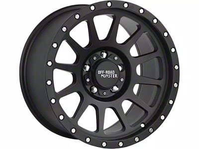 Off-Road Monster M10 Flat Black 6-Lug Wheel; 17x9; 0mm Offset (03-09 4Runner)