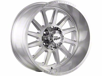 Off-Road Monster M17 Brushed Face Silver 6-Lug Wheel; 17x9; 0mm Offset (03-09 4Runner)