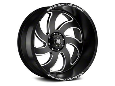 Off-Road Monster M07 Flat Black Milled 6-Lug Wheel; 20x10; -19mm Offset (22-24 Bronco Raptor)