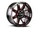 Off-Road Monster M08 Gloss Black Candy Red Milled 6-Lug Wheel; 20x9; 0mm Offset (22-24 Bronco Raptor)