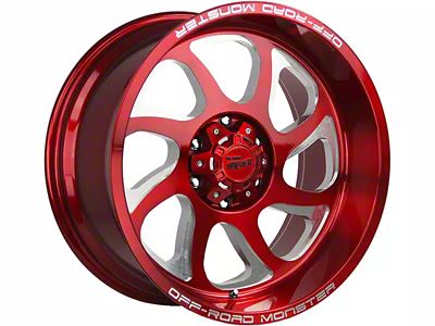 Off-Road Monster M22 Candy Red 6-Lug Wheel; 20x10; -19mm Offset (21-24 Bronco, Excluding Raptor)