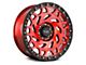 Off-Road Monster M50 Candy Red with Black Ring 6-Lug Wheel; 20x9.5; -12mm Offset (22-24 Bronco Raptor)