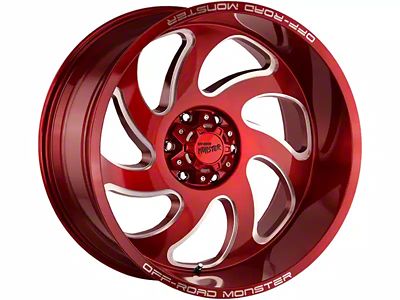 Off-Road Monster M07 Candy Red Wheel; 20x10; -19mm Offset (22-24 Jeep Grand Cherokee WL)