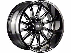 Off-Road Monster M17 Gloss Black Milled Wheel; 17x9; 0mm Offset (05-10 Jeep Grand Cherokee WK, Excluding SRT8)