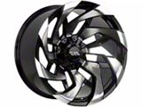 Off-Road Monster M24 Gloss Black Machined Wheel; 20x10; -19mm Offset (22-24 Jeep Grand Cherokee WL)